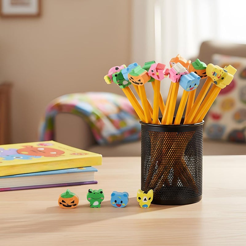 Arrowbash 50 Pcs Pencil Top Erasers for Kids Bulk 10 Cute Animal Designs Assorted Fun Pencil Toppers for Kids and Students Gifts for Back to School Party - Image 5